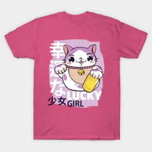 Lucky Girl Neko T-Shirt